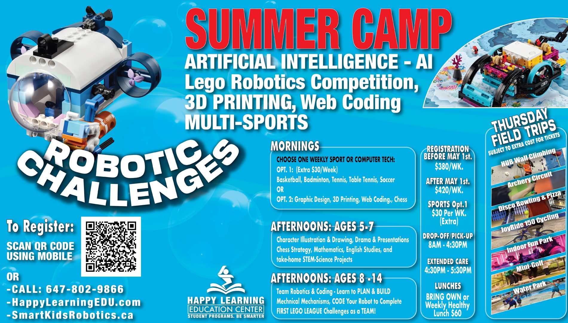 STEM Robotics Coding Sports AI Artificial Intelligence 3D Printing Arts and Drama Summer Camp